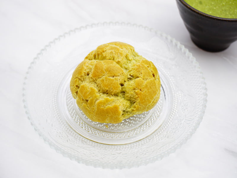 胡蝶庵　お濃茶シュー　中身の写真