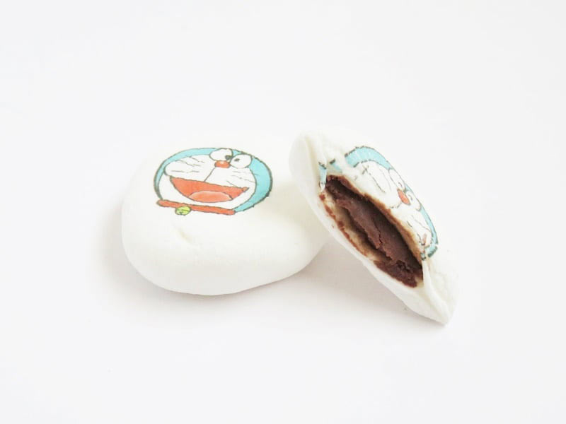 ドラえもんプリントマシュマロ マシュマロを割った写真