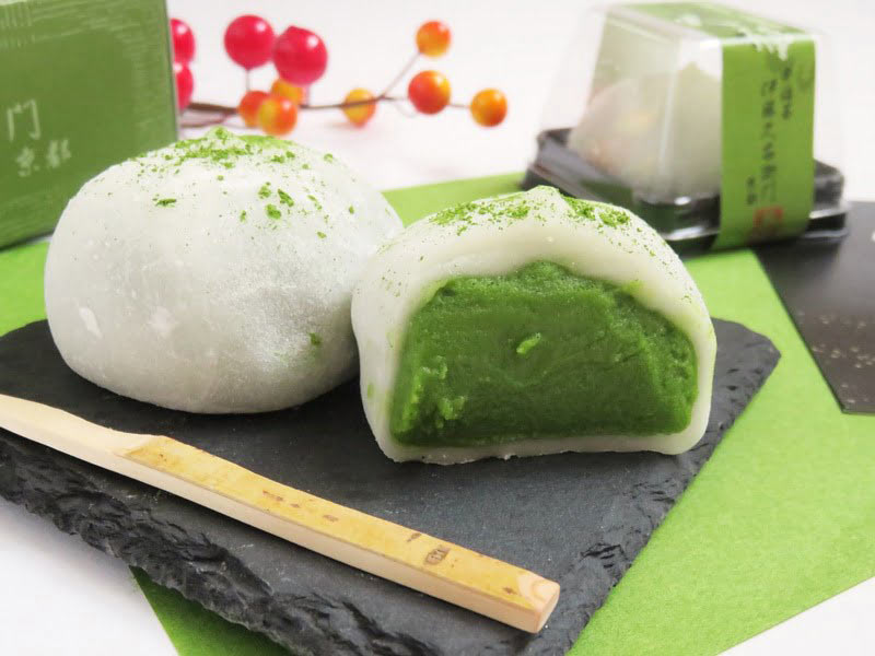 抹茶大福 中身の写真
