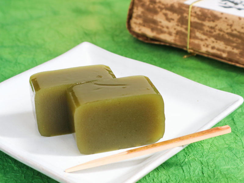 舟和 煉羊羹 抹茶 中身