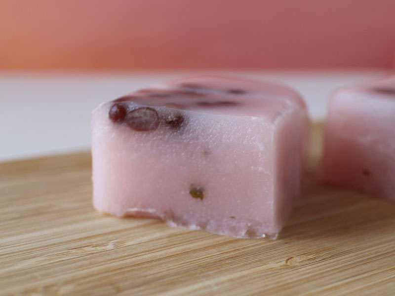 長良ういろ桜ういろの断面の写真