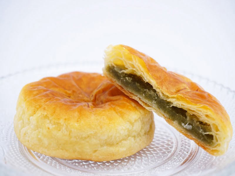 新宿中村屋　うすあわせ抹茶　中身の写真　アップ