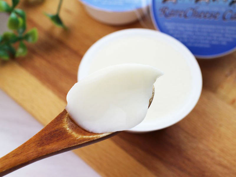 奥美濃レアチーズケーキのUPの写真