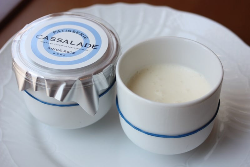 日本酒のチーズケーキ写真