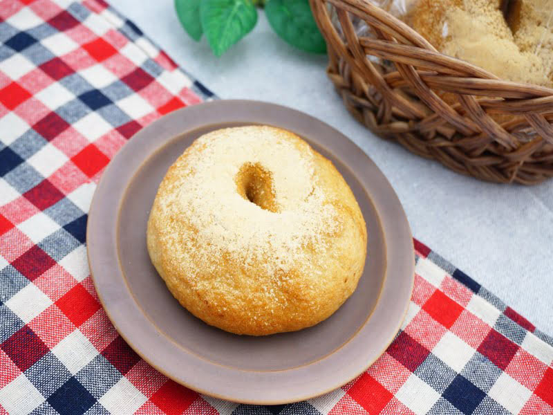 ベーグル屋ハル 栗きな粉ベーグル 中身の写真