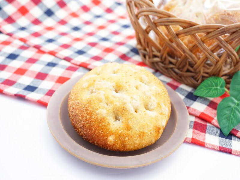 ベーグル屋ハル つぶ塩フォカッチャ 中身の写真