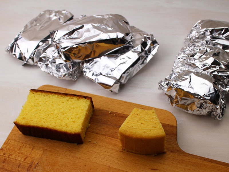 お土産菓子を冷凍保存する時の写真