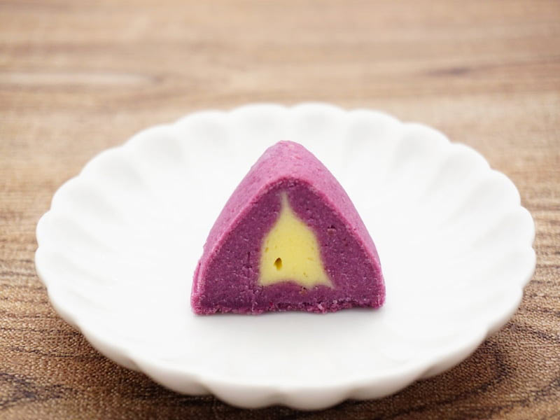 らぽっぽファーム　紫芋のスイートポテト　中身の写真　アップ