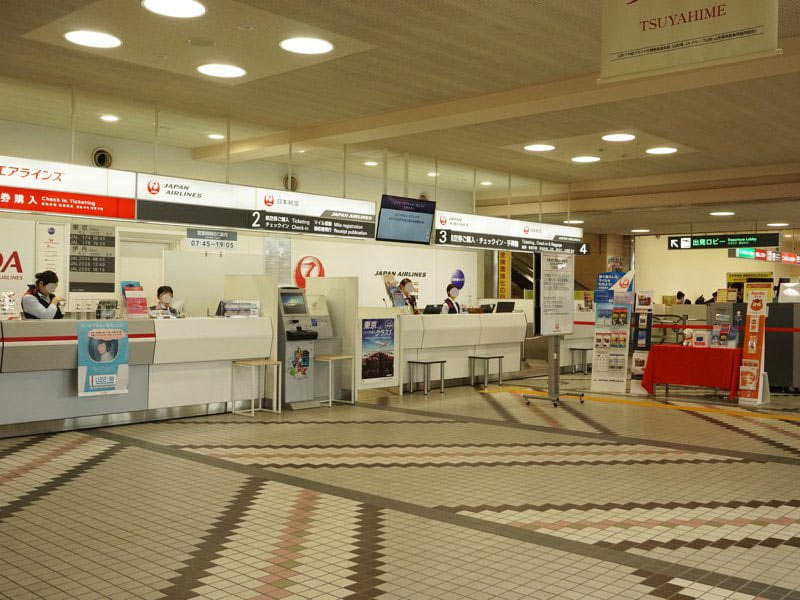 山形空港カウンター