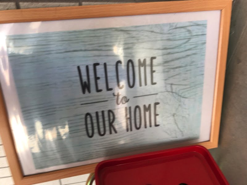 Airbnbで借りた家のウェルカムボード
