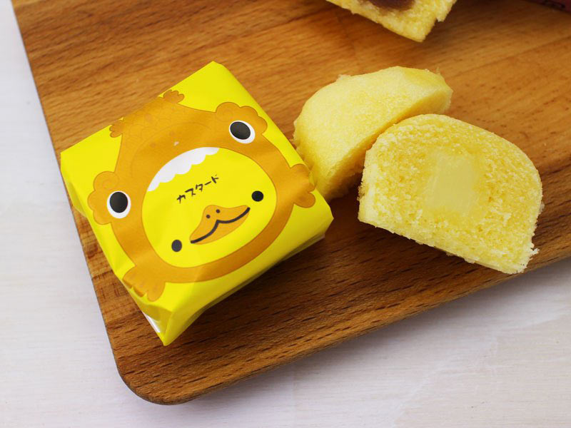 名古屋うみゃあたまごケーキのカスタードの写真