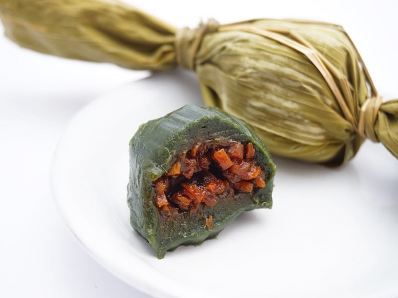 田中屋本店 笹だんご きんぴらごぼう 中身の写真 断面