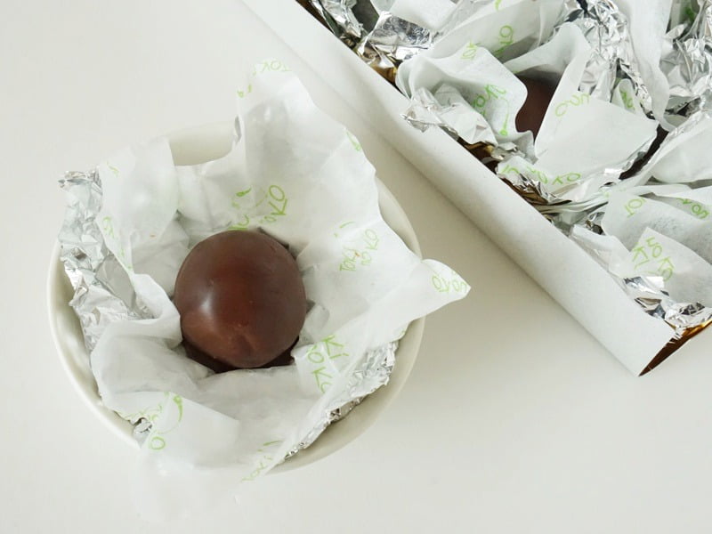 朱鷺の子 新潟の酒 生チョコ開封後