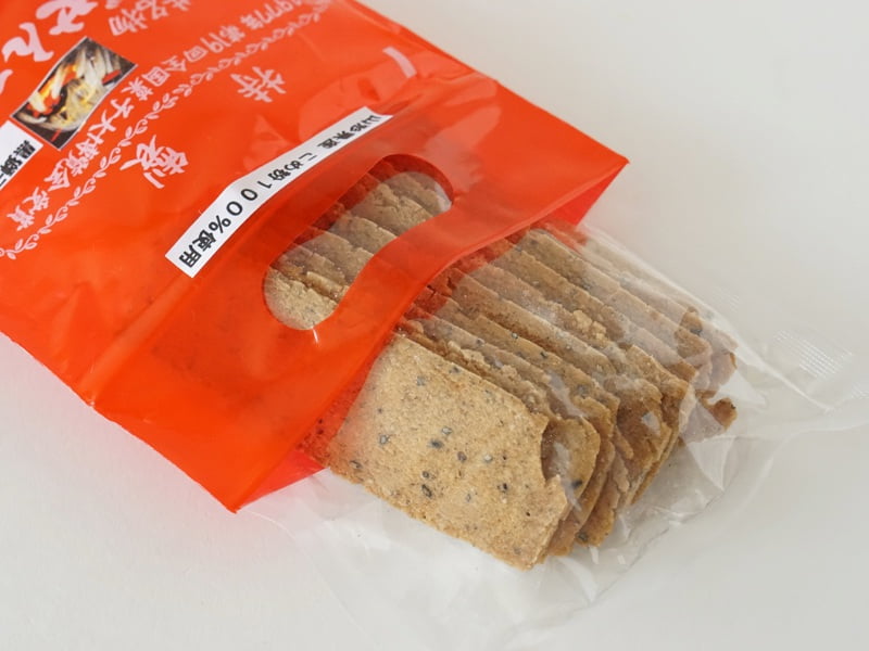 中央安城 はぎせんべい開封後