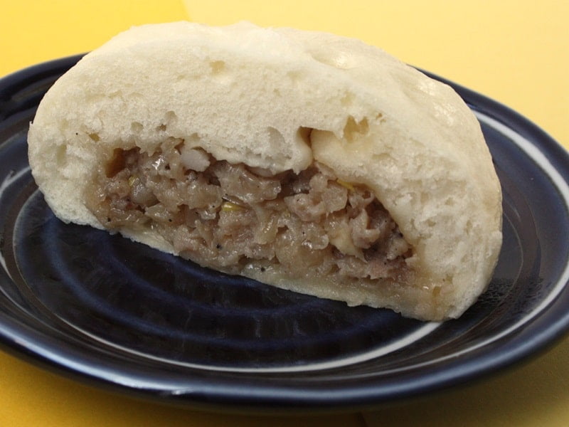 三宮一貫楼の豚まん中身断面