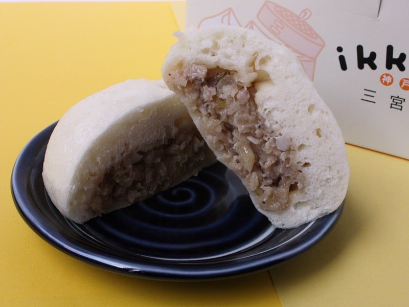 三宮一貫楼の豚まん中身断面