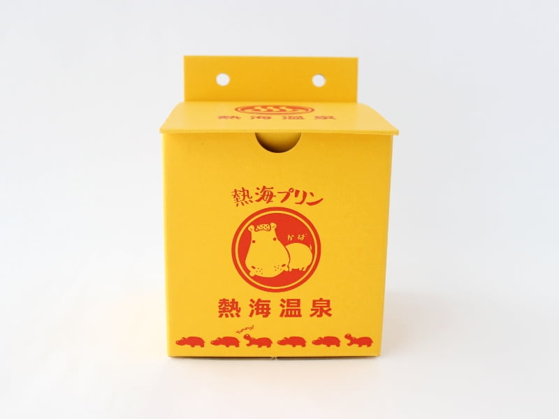 熱海プリン 特製カラメルシロップ付の外箱正面