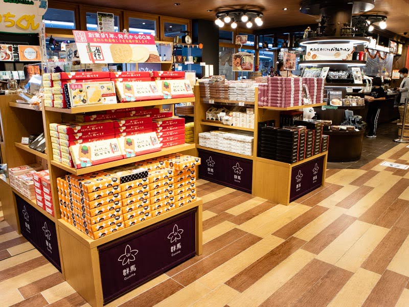 赤城高原SA(上り)のお土産売り場