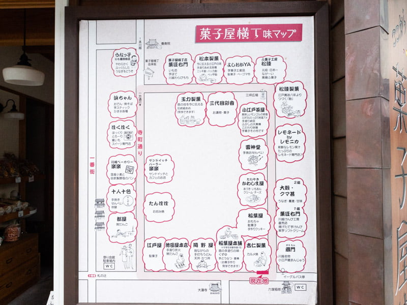 川越・菓子屋横丁マップ