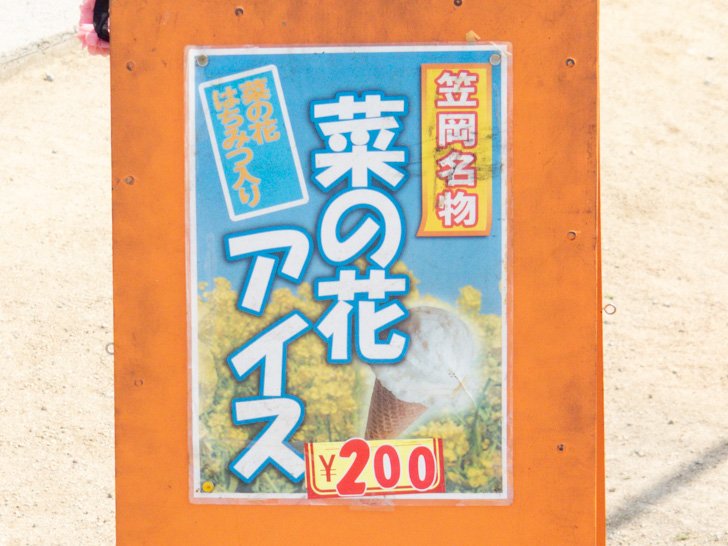 道の駅 笠岡ベイファーム:露店 菜の花アイス