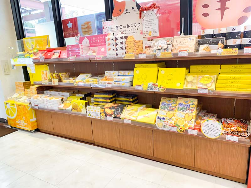 道口パーキングエリア：上り線 ショッピングコーナー お土産売り場